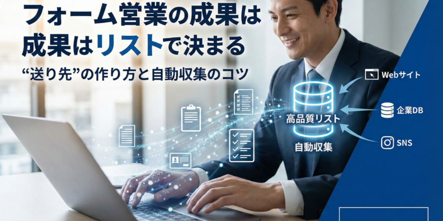 フォーム営業の成果はリストで決まる｜"送り先"の作り方と自動収集のコツ