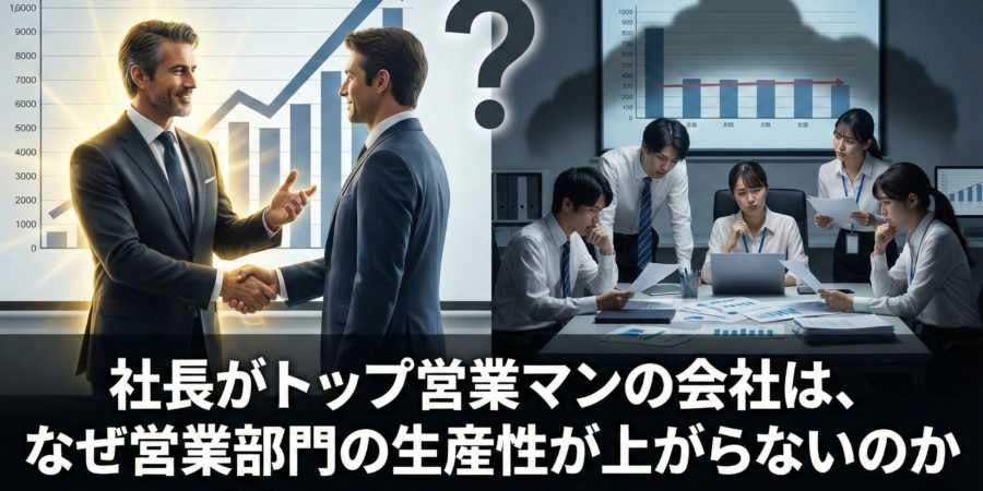 社長がトップ営業マンの会社は、なぜ営業部門の生産性が上がらないのか