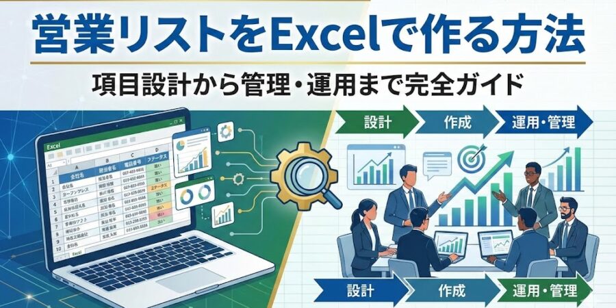 営業リストをExcelで作る方法｜項目設計から管理・運用まで完全ガイド