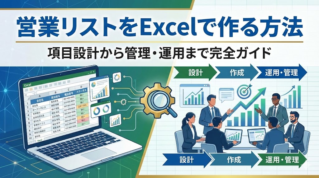 営業リストをExcelで作る方法|項目設計から管理・運用まで完全ガイド