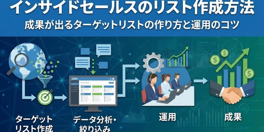 インサイドセールスのリスト作成方法｜成果が出るターゲットリストの作り方と運用のコツ
