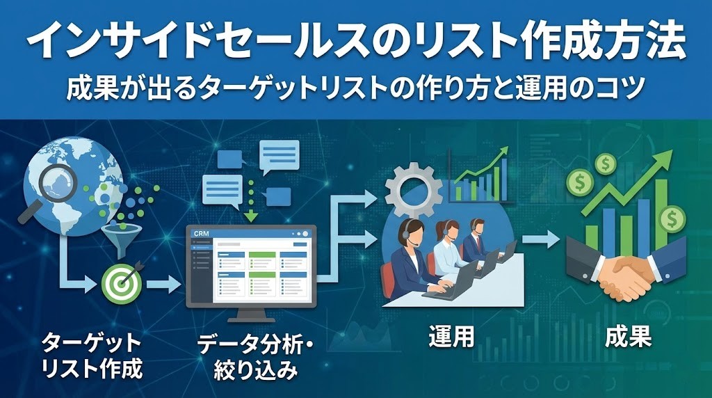 インサイドセールスのリスト作成方法|成果が出るターゲットリストの作り方と運用のコツ