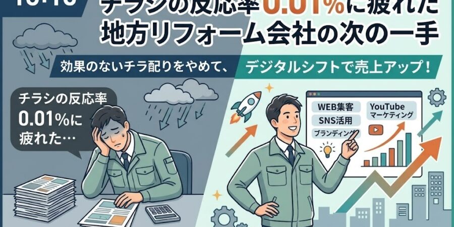 チラシの反応率0.01%に疲れた地方リフォーム会社の次の一手