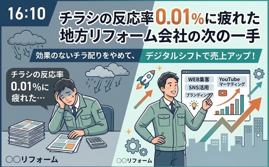 チラシの反応率0.01%に疲れた地方リフォーム会社の次の一手
