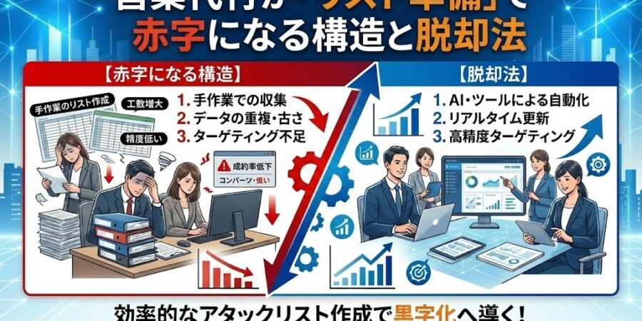 営業代行が「リスト準備」で赤字になる構造と脱却法