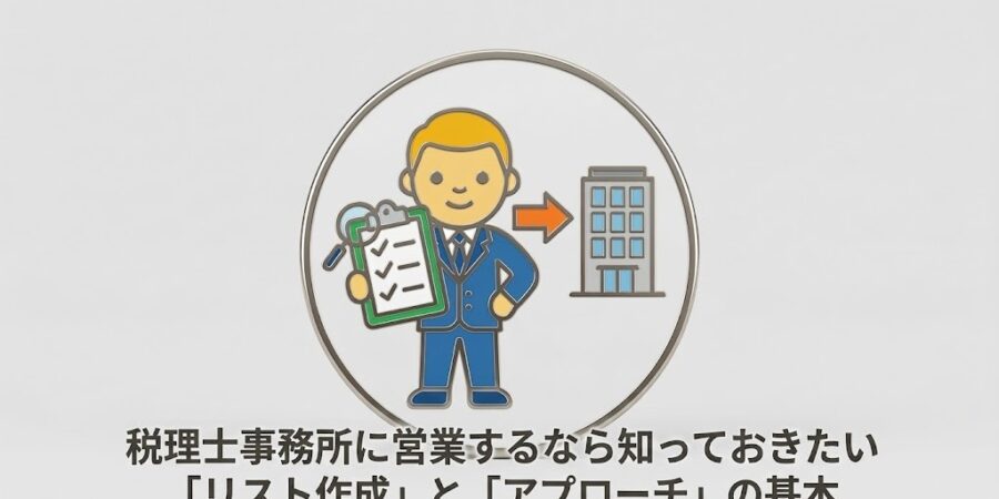 税理士事務所への営業で成果を出すための、リスト作成とアプローチの基本