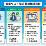 営業リスト作成の費用相場はいくら？｜購入・外注・ツール・自作の4パターンを比較