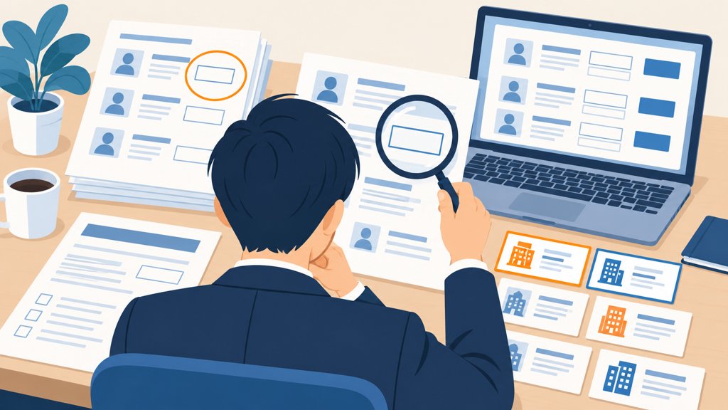 営業リスト作成の注意点を確認する人