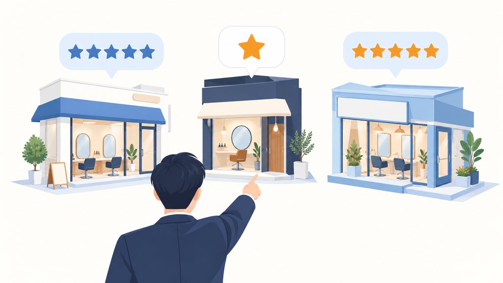 MEO営業の見込み客は、口コミが少ない店から選ぶ