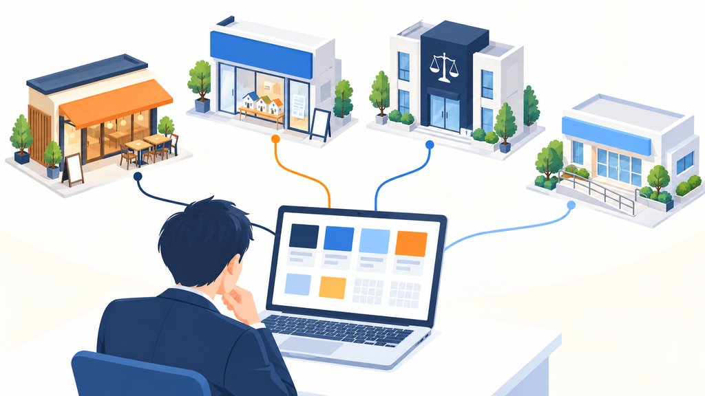 営業先の業種別に、どのサイトで集めるか